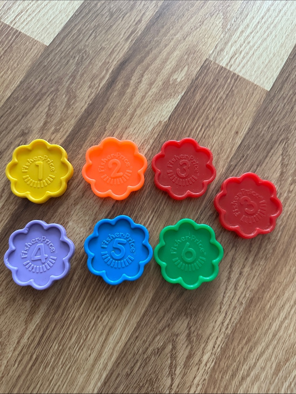 Fisher-Price Colorful Number Flower Counters - Set of 7 90’s counting cookies